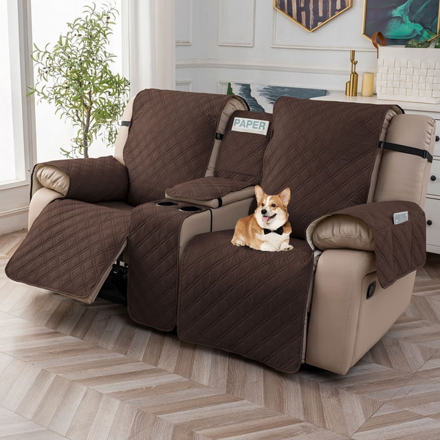 Recliner Cover with Center Console, 100% Waterproof Pet Covers for Dual ...