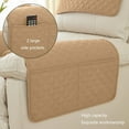 thumbnail image 1 of Recliner Covers Armrest Covers Chair Head Covers Armrest Towel Single Sofa Arm Cover with Storage Bags for Furniture Protector Home(Khaki), 1 of 7