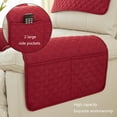 thumbnail image 1 of Recliner Covers Armrest Covers Chair Head Covers Armrest Towel Single Sofa Arm Cover with Storage Bags for Furniture Protector Home(Red), 1 of 7