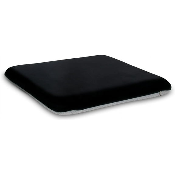 Recliner Cushion for Elderly with Memory Foam 20x20x3 Inches Large Square Seat Cushion for Recliner Chair, Floor Pillow, Truck Seat Cushion Black-Grey