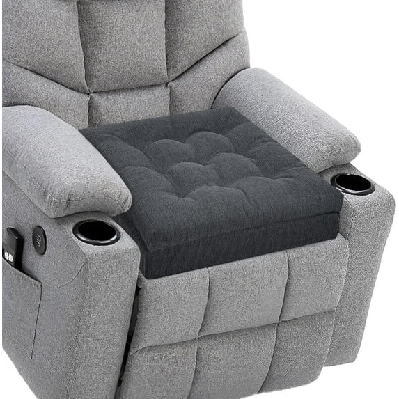 Recliner Cushions for Elderly, 20x20x5 Inch Thick Chair Cushion Patent Design Soft Tufted Dual Layer Booster Seat Cushions for Seniors Recliner Risers Gray 1P