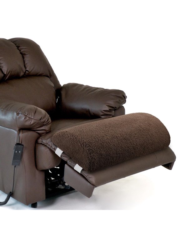 Recliner Foot Pillow Cushion High Resilience Sherpa Memory Foam Bolster Sleeping Rest Multipurpose Half Roll Leg Pillow Suitable for Bed Chair Sofa Headrest Back Lumbar Leg Support(Chocolate)