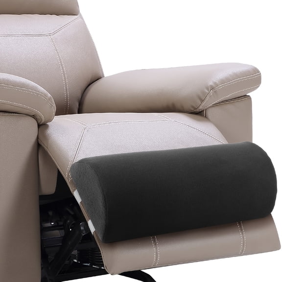Recliner Foot Pillow Cushion High Resilience Sherpa Memory Foam Bolster Sleeping Rest Multipurpose Half Roll Leg Pillow Suitable for Bed Chair Sofa Headrest Back Lumbar Leg Support