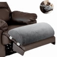 thumbnail image 1 of DEDRFUC Recliner Foot Pillow, 23 x 10 x 4 in Sherpa Foam Half-Roll Leg Support Cushion with Elastic Strap and Washable Cover, Light Gray, 1 of 10