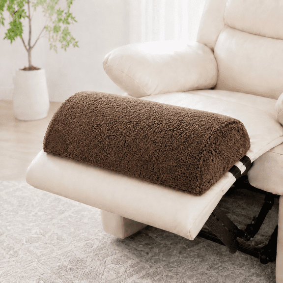 TAVENE Recliner Leg Rest Cushion with Strap, Memory Foam Under Knee Pillow for Back Sleeping and Foot Elevation, Half Moon Bolster Pillow for Chair, Head, Lumbar Support