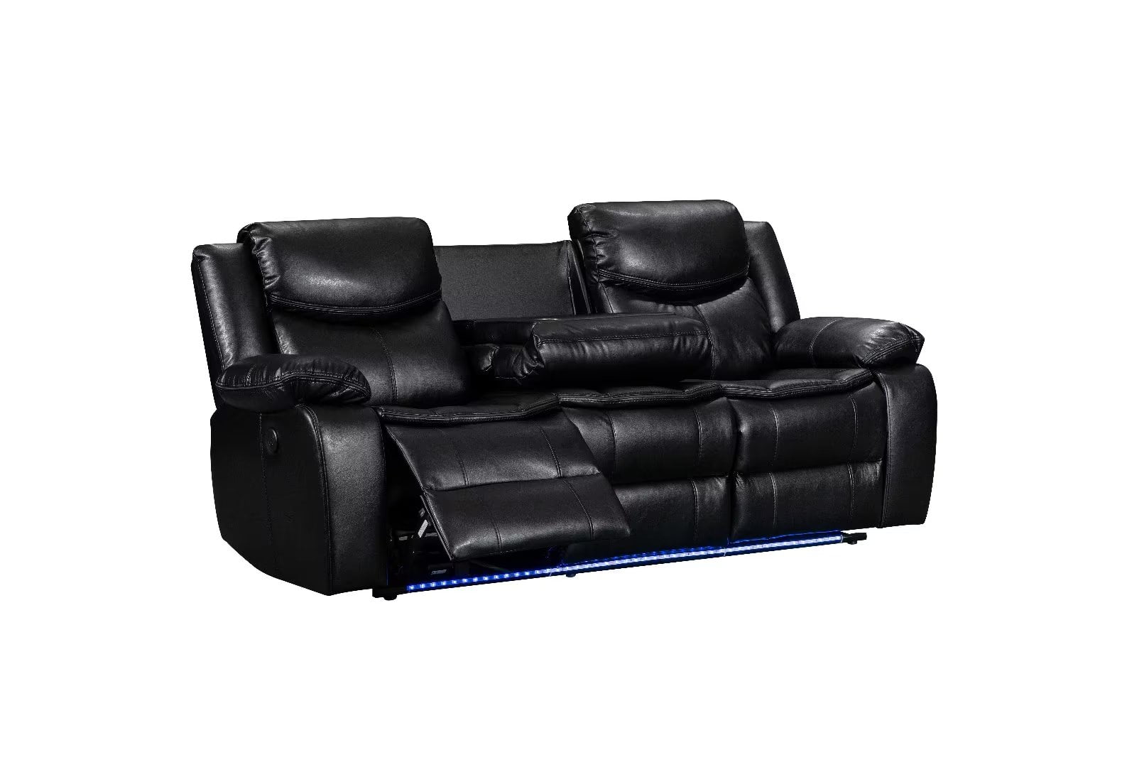 Recliner Loveseat Sofa With LED Lights and USB Ports,Modern Power Sofa