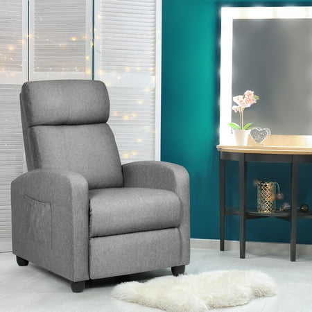 Recliner Massage Chair, Ergonomic Adjustable Single Sofa with Padded Seat Grey
