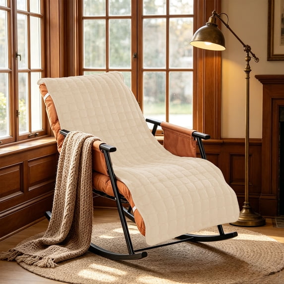 Recliner Pad Set (17.7x53.1 Inch), Flannel Polyester Flannel Recliner Pad, Extra Warmth for Home Office and Teens