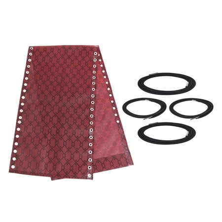 Recliner Replacement Fabric Breathable recliner Accessories Folding Replacement Cloth Reclining Cloth for Back Yard Camping Lawn , Red Flower + Rope