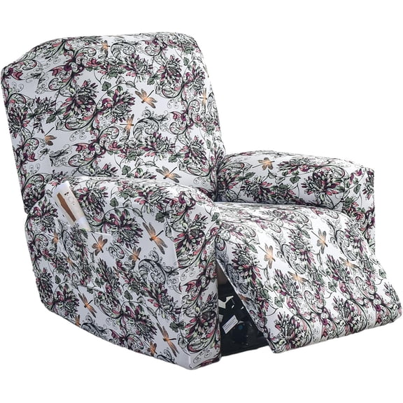Recliner Slipcovers 4-Pieces Recliner Covers Recliner Couch Covers Recliner Chair Cover Non Slip Reclining Slipcovers with Storage Pockets Furniture Protector for Living Room