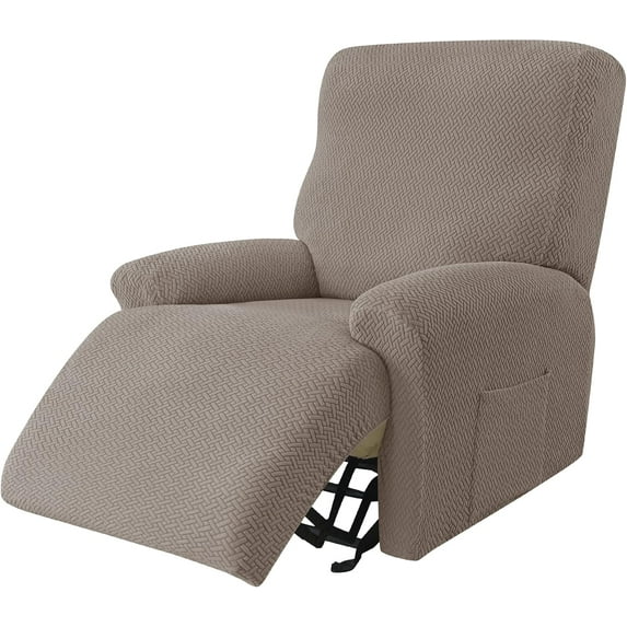 Recliner Slipcovers 4-Pieces Recliner Covers Recliner Couch Covers Recliner Chair Cover Non Slip Reclining Slipcovers with Storage Pockets Furniture Protector for Living Room