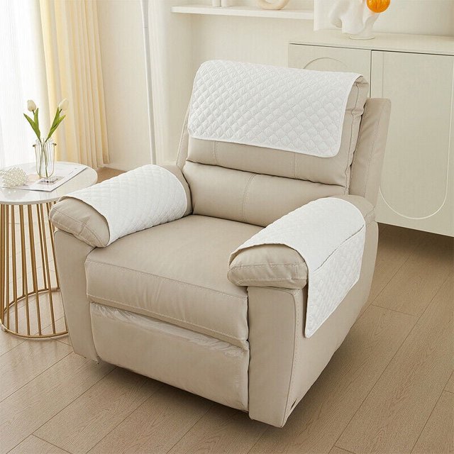 Recliner Slipcovers Chair Arm Covers with Pockets Headrest Sofa Cover 3