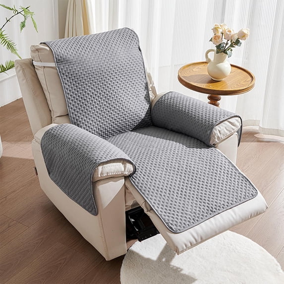 Recliner Sofa Cover, 1-Piece Slipcover for Massage Chairs & Rocking Chairs, Pet & Spill-Proof Furniture Protector, Modern Solid Color, 55x196 cm