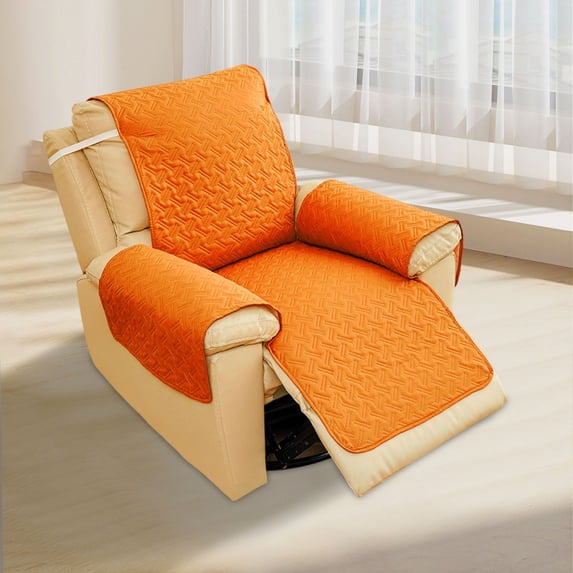 Recliner Sofa Cover, One-Piece Stretch Slipcover with Non-Slip Elastic Bottom, Soft Furniture Protector for Chair and Pets, Machine Washable, 21.6 x 77.1 Inches