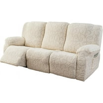 Recliner Sofa Covers Sectional Couch Cover for Reclining Couch 3 Seat, 5-Pieces 3 Cushion Sofa Stretch Recliner Sofa Slipcover, Soft Jacquard Furniture Dog Couch Cover Protector
