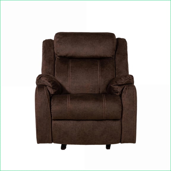 Recliner Sofa, SONET DOMINO Modern Charcoal Gray with Manual Recline & Rocking | Coffee | Fabric