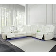 thumbnail image 1 of Recliner Sofa Sectional Couches with LED Light for Living Room,Leather Reclining Corner Sectional Sofa with 2 Recliner Seats,Cup Holder,Storage Console for House/Home Theater, Creamy, 1 of 7