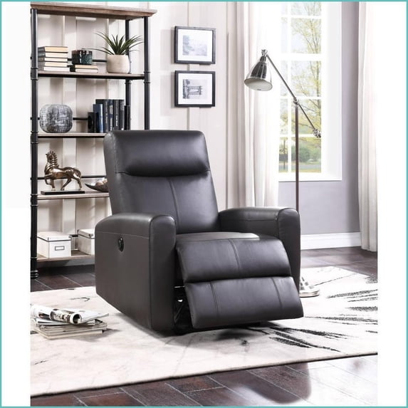 Recliners, Blane Modern Power Motion Recliner | Top Grain Leather Match | Brown
