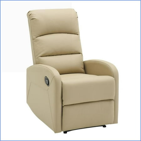Recliners Dormi Contemporary Manual Recline Chair by LumiSource | Beige Faux Leather