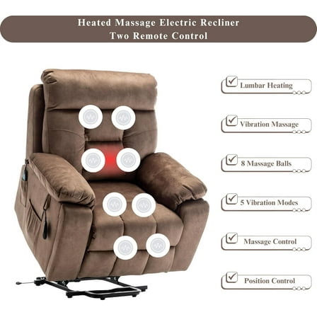 Recliners Lift Chair Relax Sofa Chair Livingroom Furniture Living Room Power Electric Reclining for Elderly