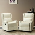 Recliners Rocking Chairs Leather Swivel Glider Set of 2 Push Back with