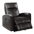 thumbnail image 1 of Recliners and Massage Chairs Eli Collection Contemporary Leather Upholstered Living Room Electric Recliner Power Chair, Black,Massage Recliners, 1 of 11