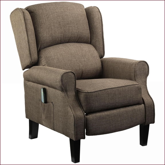 Recliners with Massage & Heat, Remote Control | Walnut Brown | Polyester