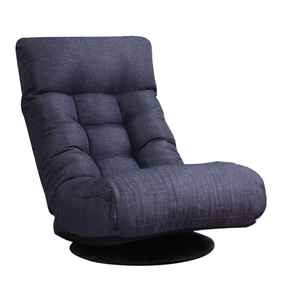 Reclining Chair With Metal Frame, Rotatable Bottom - 23.96 In. Wide Seat Multifunctional Chair, Adjustable Sections 29.51 Lb Lightweight Design