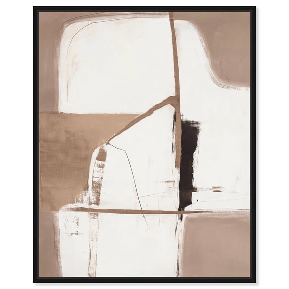 Reclining Form II Canvas Print Brown Wall Decor by Art Remedy, Black Frame, 16 x 20