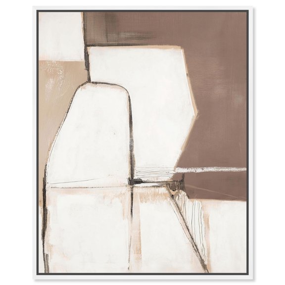 Reclining Form III Canvas Print Brown Wall Decor by Art Remedy, White Frame, 20 x 24