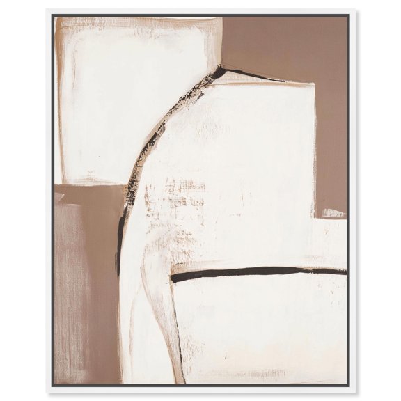 Reclining Form IV Canvas Print Brown Wall Decor by Art Remedy, White Frame, 20 x 24
