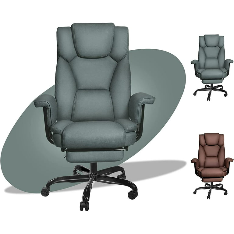 Homezeer Reclining Office Chair with Footrest, Big and Tall Office
