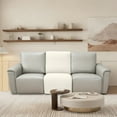 thumbnail image 1 of HDCAXKJ Recliner Sofa Covers Stretch Jacquard Sectional Reclining Couch Covers Waterproof Additional Seat Recliner Slipcovers Washable Furniture Protector,Cream White, 1 of 11
