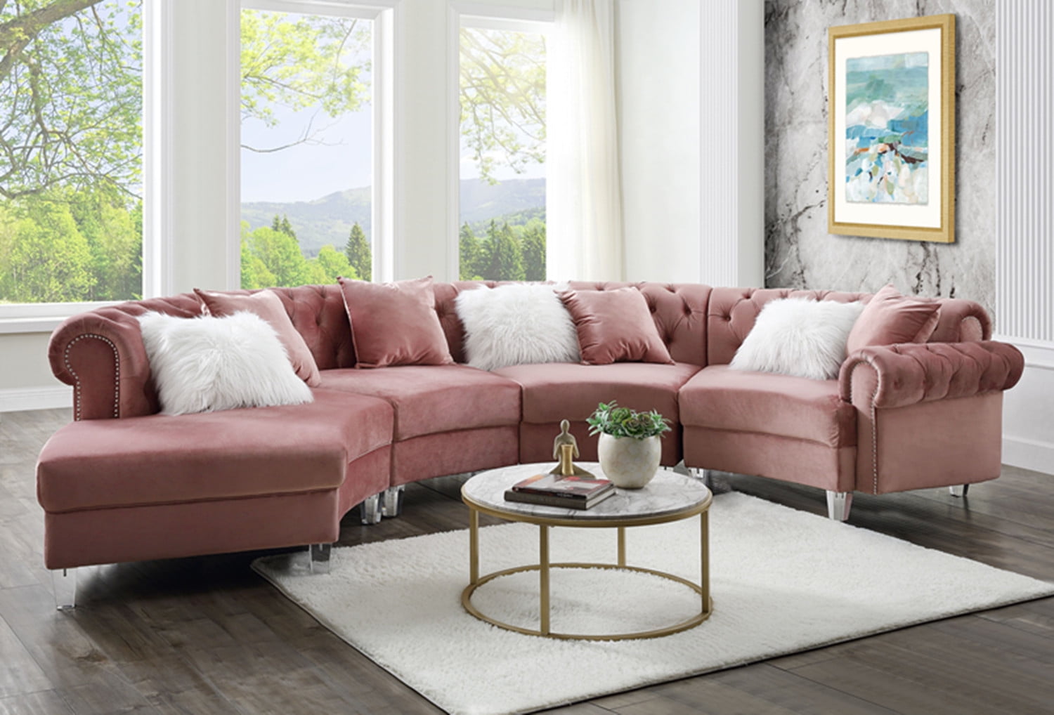 Reclining Sectional Sofa With 7 Pillows