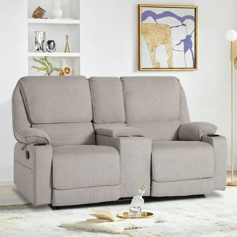 2 seater console recliner sofa discount