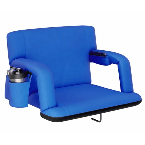 Reclining Stadium Seat Waterproof Foldable Camping Chair6 Adjustable Reclining Positions Extra Thick Padding Wide Back SupportPortable Outdoor Chair for Sports