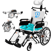 WEYRAL Transport Wheelchair for Adults, Recline with High Back & Removable Headrest, 3 in 1 Wheelchair for Adult Support 265lbs