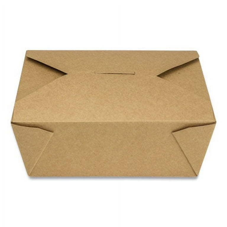 Reclosable Kraft Take-Out Box, 48 oz, Paper, 300/Carton Reclosable Kraft Take-Out Box, 48 oz, Paper, 300/Carton