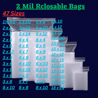  Mini Poly Bags (1.5x1.5) Small Plastic Baggies, Thick 2mil,  Colorful Rave Party Pouches (1515) Tiny Ziplock Dime Bag (100, Blue) :  Office Products