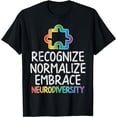 thumbnail image 1 of Recognize Normalize Embrace Neurodiversity Autism Awareness T-Shirt, 1 of 4