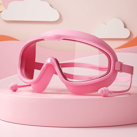 Recognizeknow Swim Goggles, HD Children's Large Frame Waterproof And Anti-Fog Swimming Goggles