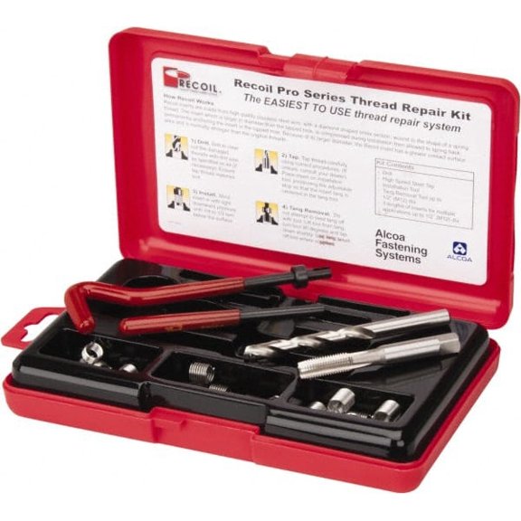 Recoil 36 Inserts, M8x1.25 Metric Coarse Free-Running Insert & Screw-Locking Insert Thread Repair Kit