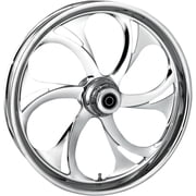 Recoil Chrome 21x3.5 Front Wheel Dual Disc, Color Chrome, Position Front, Rim Size 21