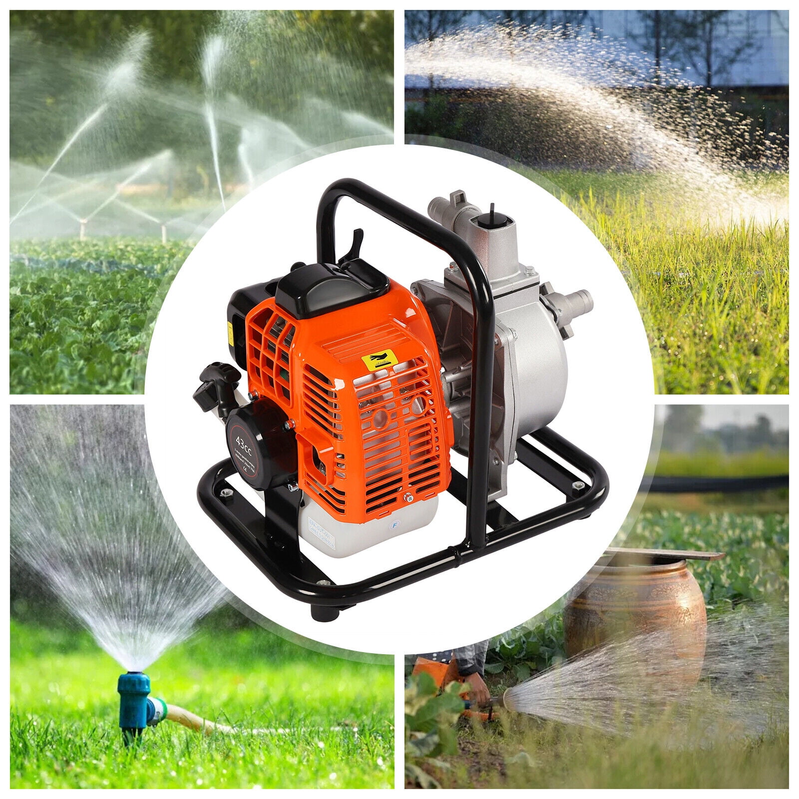 2 Stroke 43cc Water Transfer Pump Gasoline Irrigation Pump