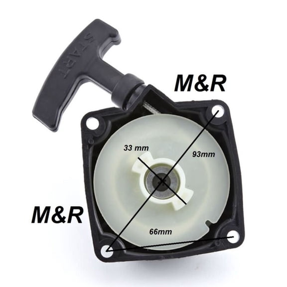 Recoil Pull Starter Assembly for 33cc 43cc 52cc 62cc,Brush String Trimmer Replacement Parts,Black 93mm Diameter