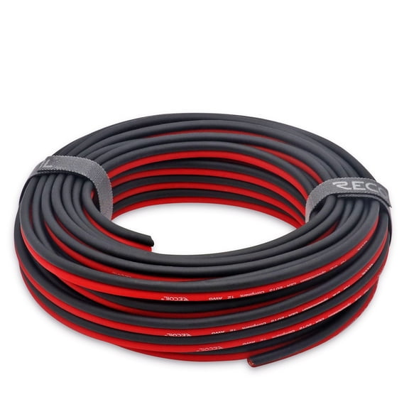 Recoil RS1250 True Spec 12 Gauge Speaker Wire Cable 294 Strands Per Channel Super Flexible Jacket (50 Feet) for Car Audio, Home Theater Speakers, Surround Sound