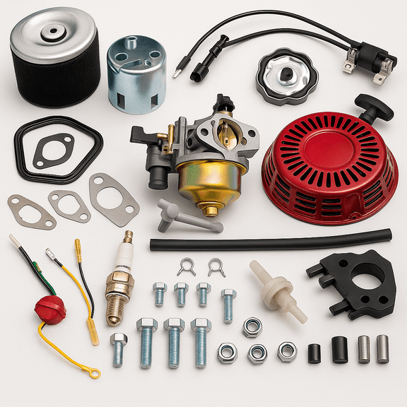 Recoil Starter Carburetor kit for Honda GX340 GX390 GX420 11Hp 13Hp 16Hp Harbor Freight Predator 420cc Engine and More