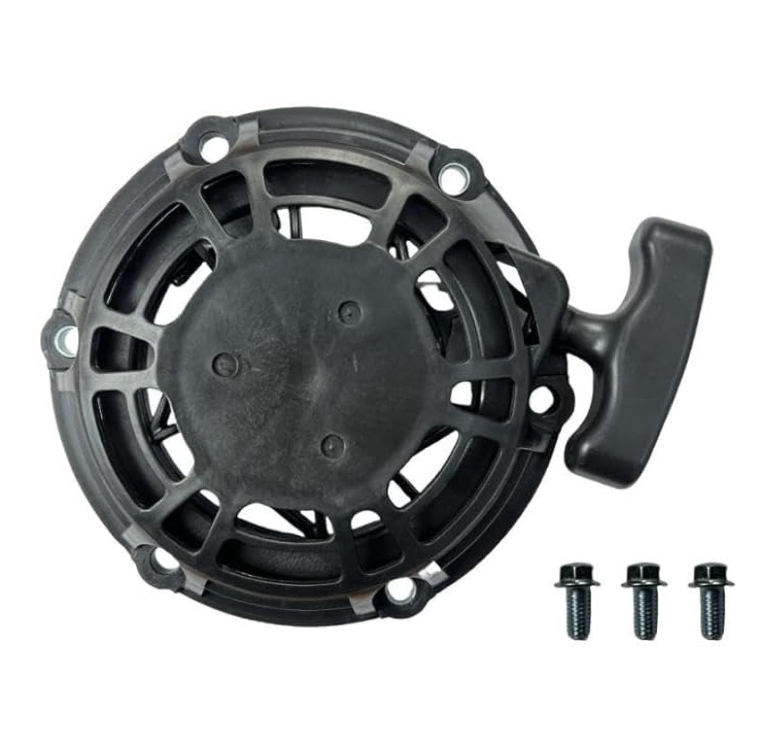 Recoil Starter with Handle and Bolts- Replacement for PREDATOR Inverter Generator 2000 Watt (SKU# 71343, 59135) replacement part for 80cc iGen2550 iGen2550c iGen2550DFc