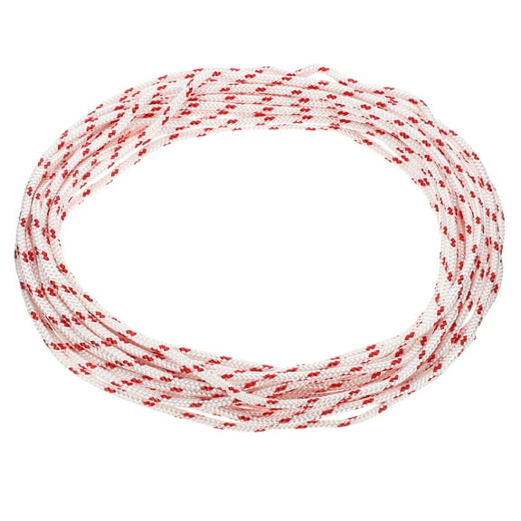 Recoil Starter Rope Pull Cord, 3.5mm Dia 12m 39ft Polyester Pull Cord, Red and White