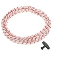 thumbnail image 1 of Recoil Starter Rope with Handle, 5mm Dia 10m 33ft Polyester Pull Cord, Red and White, 1 of 7